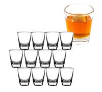 12 PCS Tazas de Tequila, Vasos De Chupito, 35ml/3cl Vasitos de Chupitos Vidrio, Juego de Vasos de Chupito de Whisky Transparente, Aptos para Lavavajillas, para Vodka, Whisky, Tequila, Espresso, Licor