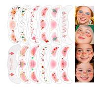 12 Pegatinas Navideñas Cara, Tatuajes Navideños Para Niños Adultos, Purpurina Pegatinas Faciales Con Reno Copo Nieve Niña, Kit Tatuajes Navideños Con Purpurina, Para Fiestas, Decoración Festivales