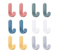 12 perchas adhesivas Ganchos Adhesivos,Ganchos Radiador Toallero de Plástico,para pared Colgadores de pared adhesivos Colgador toalla baño, cuadros, trapos de cocina, llaves