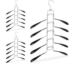 12 perchas multicapa para ropa, 5 perchas por soporte, ideales para abrigos y chaquetas, ahorran espacio, antideslizantes, perchas múltiples, color