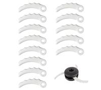 12 Piezas Cuchillas Plástico para Cortacéspedes, Accesorios Cuchilla Desbrozadora, Accesorios de Herramientas para Cortadora Césped para MaKita 198426-9