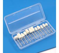 12 Piezas de Ruedas de Pulido de Fieltro de Lana, Diámetro Exterior 8-11.8mm, Broca para Herramienta Rotativa, Cabezal de Pulido con Vástago de 2.35mm