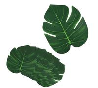 12 Piezas Hojas de Palma Artificiales Palmeras Tropicales Monstera Falso | de Monstera Verde para Fiesta Hawaiano DecoracióN De Playa Planta Jungle (20 * 17,5 CM)