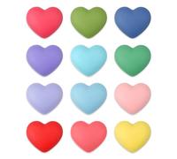12 Piezas Imanes de Nevera, En Forma de Corazón Imanes para Taquillas Coloridos Decorativos Lindos Imanes de Refrigerador para Pizarra Mapa Calendarios Nevera Cocina Oficina Aula