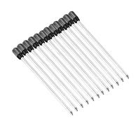 12 Piezas Metálico Recambio de Bolígrafo 7cm Negro Punta Fina | Escritura Suave y Línea Uniforme, Compatible Cross, para Estudiantes, Oficina y Papel