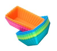 12 Piezas Molde para Muffins de Silicona, Clásico | Reutilizable y Fácil de Usar, Estilo Elegante y Atemporal, Color Aleatorio para Hornear Pasteles y Macarons