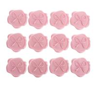 12 Piezas Pegatinas de Sello de Lacre Lazo en 3d Rosa