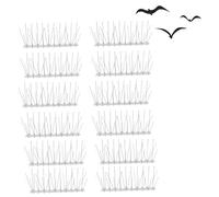 12 Piezas Picos Anti-pájaros, Anti Palomas Acero Inoxidable, Ahuyentador de Palomas de Acero Inoxidable,Adecuado para Techos,Chimeneas, Vallas, Buzones, Vigas, Balcones, Graneros y Patios.(25cm)