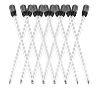 12 Piezas Recambio para Bolígrafo Metálico 7cm Punta Fina, Negro | Escritura Clara, Modelo Cross Medium 8513, Paquete, Oficina y Journaling