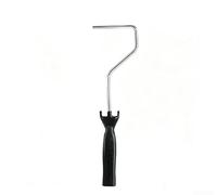 12 pinceles de rodillo de pintura de 4 pulgadas con marco de alambre de acero y agarre ergonómico de polipropileno para una pintura precisa a lo largo de la moldura de la corona (negro; 1)