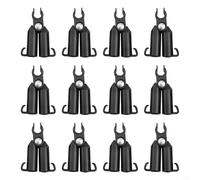 12 pinzas para plantas, conectores de plástico para tomates, enrejados, plantas trepadoras, soporte negro, 11/16/20 mm (11 mm)
