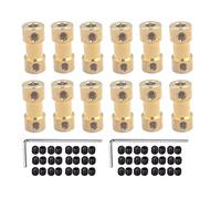 12 unids de 2 mm a 3 mm de latón, acoplamiento de eje de motor para RC DIY avión barco robots