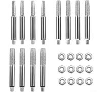 12 unids diamante motosierra cadena afilador cabezas de molienda 4mm 4.8mm 5.5mm manual manivela amoladora bits para sierra eléctrica madera herramienta de corte kit de mantenimiento plata