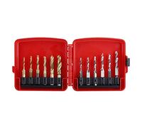 12 Unids Rosca, M3 M4 M5 M6 M8 M10 Vástago Hexagonal Chapado en Titanio HSS Rosca de Tornillo Rosca Métrica y en Pulgadas Brocas