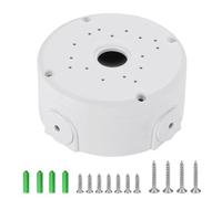 12 x 5cm Blanco Caja de Empalmes, Incluye Tensores y Tornillos, Accesorios para Cámaras de Vigilancia, Caja Estanca Exterior Electrica Kit para Almacenar Alambres y Cables