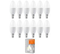 12 X Ledvance Smart+ Velas 4,9W = 40W E14 Mate Cálido Regulable App Alexa WiFi