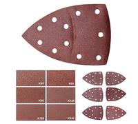120 hojas de lija con velcro SBS 105 x 152 mm, grano 20 x 40/60/80/120/180/240 para lijadora Bosch PSM 200 AGE, PSM 160 A, PSM 100 A, PSM 80 A, Prio, Ventaro, Skil Octo 7208, etc.