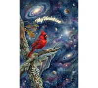 120 Paged Matte Red Cardinal Journal Notebook: Eco Friendly: "My Universe"
