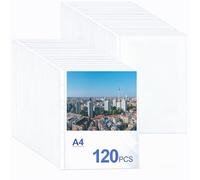 120 Pcs Funda de Anillas Din A4 Transparente 0.16mm, 11 Agujeros, Fundas Perforadas Folio para Organización de Documentos para Carpetas de 2/3/4 Anillas, de Plástico PP, para Oficina Estudio Archivo