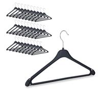 120 perchas de plástico, con barra para pantalones, aptas para camisas, blusas, faldas, para mujer y hombre, con gancho giratorio, perchas de plástico, color
