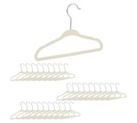 120 perchas de terciopelo para ropa infantil, perchas antideslizantes, con barra y muescas, para niñas y niños, giratorias, perchas para niños, color beige