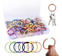 120 Piezas Anillos de Libro, 30mm Anillas de Encuadernación Colores, Anillo de Carpeta de Metal para Papel, Documentos, Albumes de Fotos, Llaves, Álbumes de Recortes