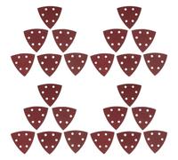 120 Piezas Papel de Lija Triangular para Lijadora Eléctrica | Óxido de Aluminio, Granos 40 a 240, Alineación de Orificios, Acabado Fino en Metal y Pintura
