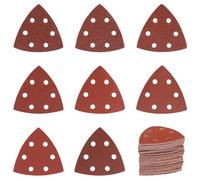 120 unidades de papel de lija triangular, 90 x 90 x 90 mm, lijadora triangular, 6 agujeros, papel de lija triangular, papel de lija triangular, para lijadora triangular (grano 40, 60, 80, 120, 180
