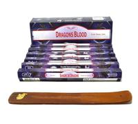 120 varitas de Incienso de Sangre DE Dragon, Dragons Blood. varitas de Incienso de Joss. Fragancia casera de Joss Sticks con cenicero colector de Cenizas