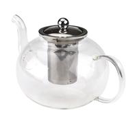 1200 ml / 40,5 oz Tetera De Vidrio grande de vidrio de borosilicato, infusor colador de té para té suelto, Resistente al calor tetera de vidrio transparente con línea de escala para de gas
