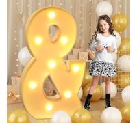 120cm-4ft Letrero Gigante con Luces LED Simbólico &, Letrero Luminoso de Marquesina en Mosaico, Lámparas de Letras LED para el Día de San Valentín Cumpleaños Navidad Año Nuevo