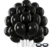 122Pcs Black Balloon Bouquet, 12 Inch Matte Black Balloons Set with Nero Balloon Arch Kit for Graduation Party Decorations,Back to School,Homecoming,Class of 2026, School Prom,Wedding