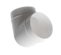 Ø 125 mm Codo de 90 ° para conducto redondo - Conector tubo redondo - Plástico PVC