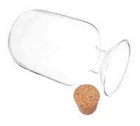 125ml Tarro de Vidrio Almacenamiento Tapa de Madera | para Cerillas o Muestras, Diseño Creativo y Delicado, Frasco Transparente, Formato Compacto 125ml