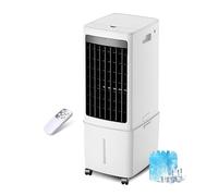 12L Enfriador De Aire PortáTil, 3 Velocidades, Aire Acondicionado PortáTil con Control Remoto, Temporizador De 7,5h, DepóSito De Agua ExtraíBle, Climatizador Evaporativo para Casa Oficina
