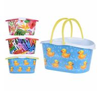 12x Cesta 29x21x15cm Transporte Ropa Carro Llevar Colorido Plástico