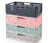12x Mini-Klappbox 30x20x12cm Plástico Caja de Almacenamiento Orden Wohnen Top