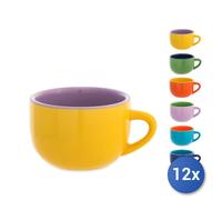 12x Tazas De Café Home Samba En Cerámica Sin Platos Colores Asortidos Cc115