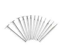 13 piezas 2,35 mm Vástago en forma de T Cabeza Diamante Rectificado Burr Brocas Juegos Grabado Tallado Pulido Vidrio Jade Broca de piedra para herramientas rotativas Dremel