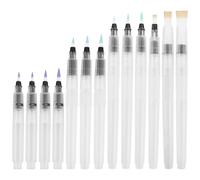 13 Piezas Pinceles Acuarela, Pincel de Agua, Pincel Acuarela de Pintura, Water Brush, Pinceles Agua Recargables con Deposito y Punta Fina, para Pintura de Acuarela