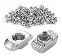 130 tuercas de cabeza de martillo, 8 mm, ranura 8, rosca M6 | Tuerca de martillo de perfil 3030 de acero al carbono para perfil de aluminio (EU30-M6)