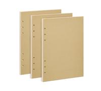 135 Hojas Repuesto Cuaderno A5 Kraft 6 Agujeros Papel Reciclado 100GSM
