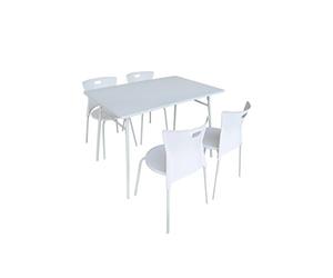 13casa Set Mesa 5 Uds. Mindy M3 Blanco