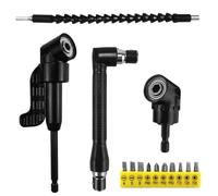 14 Piezas Adaptador de Destornillador Angular,105 °Atornillador Flexible | Eje Flexible Destornillador, Piezas de Extensión de Taladro, Screwdriver Bits, para Accesorios Destornilladores