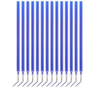 14 recambios borrables, compatibles con Legami, punta de 0,7 mm, altura 13 cm, rollo de tinta borrable, recambios borrables, azul y de color. (azul)