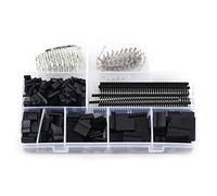 1450 PCS 2.54mm Kit de Surtido de Terminales de Conector de Cable Hembra y Macho Juego de Carcasa de Conector de Cabezal de Clavija de Cable de Cable de Puente de Carcasa de Patilla de Conector