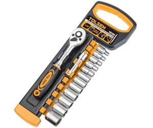 14pcs 1/4" ratchet handle with sockets set (Industrial)