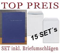 15 Carpeta de Solicitud de Trabajo PAGNA Select / 3-teilig Con Carril en Azul +
