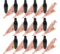 15 Piezas Pinza de Cocodrilo de Cobre Puro, Pinza Plana | Abrazadera Sólida, Alta Conductividad Eléctrica y Gran Elasticidad, Uso Doméstico y Automotriz, Color Dorado Color Aleatorio