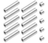 15 Piezas Set de Tuercas Cilíndricas M6, Separadores de Acero Inoxidable 304 10x40mm & 10x8mm Conectores Rosca Interna para Tuberías Espaciadores de Pared Tuercas de Unión para Bricolaje e Industria